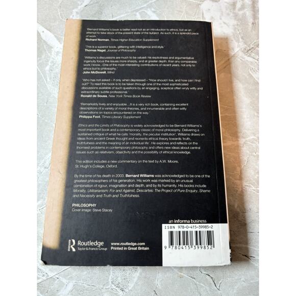 Ethics and the Limits of Philosophy by Bernard Williams Free Shipping - GOOD - Picture 2 of 4